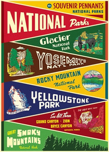 National Parks Pennants Vintage Reproduction Poster