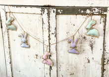 Load image into Gallery viewer, Pastel Gingham Easter Bunny Garland
