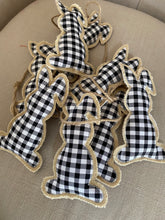 Load image into Gallery viewer, Gingham/ Buffalo Check Rabbit Easter Bunny Garland
