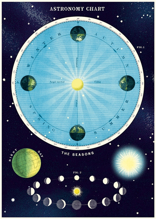 Vintage Astronomy Chart Reproduction Poster