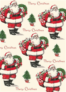 Merry Christmas Santa Vintage Reproduction Poster